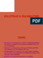 Solutions and Solubility