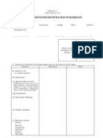 FORM No. 1&2 Memorandum of Marriage Solemnization-Blank Form