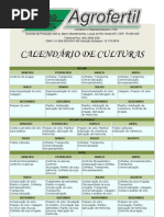 Calendário de Culturas