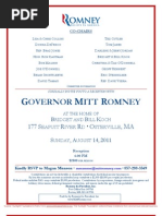 Reception For Romney For President