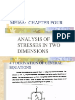 Me16A: Chapter Four: Analysis of Stresses in Two Dimensions