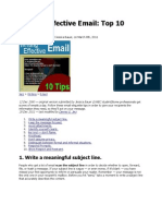 Writing Effective Email: Top 10 Email Tips: 1. Write A Meaningful Subject Line