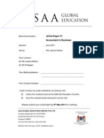 Saa Group Acca F1 Mock 2011