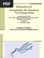 Education For Sustainable Development: The Challenge Ahead