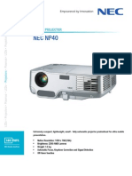 NEC Datasheet NP40-English