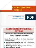 Factors Modifying Drug Actions