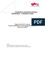 Theoretical Methods To Characterize Thermal Stratification