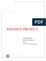 Finance Project: Submitted By-Saurabh Kakhani PCL - 1 WLCI, Noida Campus