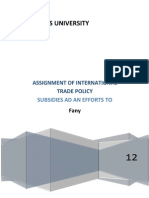 Andalas University: Assignment of International Trade Policy