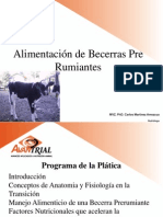 Alimentación Becerra Pre Rumiante, Upaep, 2012