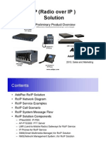 Roip (Radio Over Ip) Solution: Preliminary Product Overview