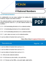 List of Rational Numbers