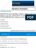 Real Numbers Examples