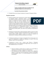 Solicitud de Autorizacin para El Servicio de Transporte Pblico en Nuevas Rutas