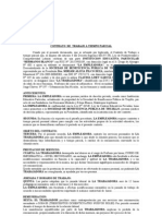 Contrato de Trabajo A Tiempo Parcial - Claudia Garcia Servan