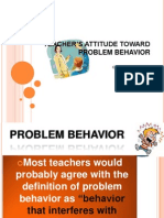 Teacher's Attitude Toward Problem Behavior