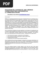 Evaluación Del Acuífero de Lima y Medidas Correctoras para Contrarrestar La Sobreexplotación