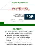 Charla de Inducción Prof. y Tec. de Obra