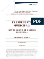 Presupuesto Municipal: Instrumento de Gestión Municipal