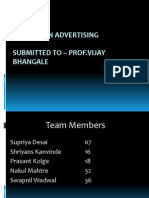 Project On Advertising Submitted To - Prof - Vijay Bhangale