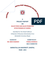 A Project Report ON: Sales Force and Sales Promotion Effectiveness of Godrej