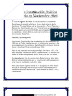 Primera Constitución Política de Bolivia 19 Noviembre 1826