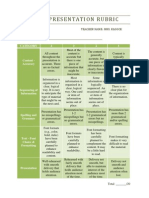 Prezi Presentation Rubric