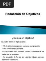 Redacción de Objetivos