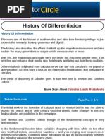 History of Differentiation