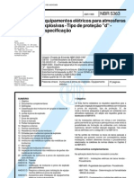 (ABNT-NBR 5363) - Equipamentos Elétricos para Atmosferas Explosivas-Tipo de Proteção D (Especificação)