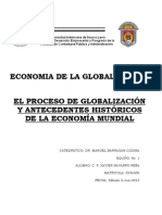 El Proceso de Globalización y Antecedentes Históricos de La Economía Mundial