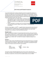 Economic Value Added Versus Profit-Based Measures of Performance