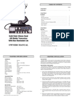 Owners Manual: Solid State Citizens Band AM Mobile Transceiver With Blue Illuminated Lite