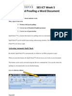 Ses Ict Week 5 Editing and Proofing A Word Document