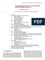 Preparation of Ester Derivatives of Fatty Acids For GC Analysis