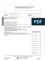 University of Cambridge International Examinations International General Certificate of Secondary Education