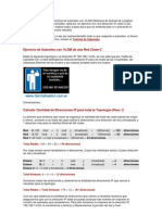 Para Comenzar Con Los Ejercicios de Subneteo Con VLSM