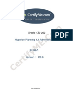 Oracle 1Z0-262: Hyperion Planning 4.1 Administrator