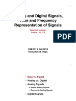 Analog and Digital Signals, Time and Frequency Representation of Signals