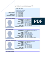 Chief Secretaries of States