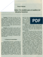 Arqueología Del Saber. Un Modelo para El Análisis Del Discurso Histórico