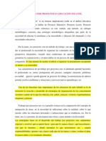 EL TRABAJO POR PROYECTOS EN EDUCACIÓN INFANTIL Pasado A Word