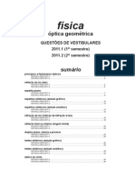 Física - Óptica Geométrica Questões de Vestibular 2011