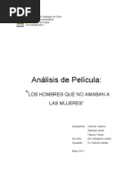 Analisis de La Pelicula Los Hombres Que No Amaban A Las Mujeres