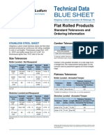 Standard Sheetmetal Slitting Tolerances