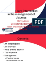 Palliative Care Intervention in The Management of Diabetes - DR Steve Jones