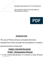 Phytochemical Screening and Bioactivity of Petroleum Ether and Ethanol Extract From The Stem Bark of