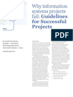 For Successful Projects: Why Information Systems Projects Fail: Guidelines