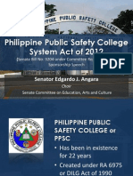 Philippine Public Safety College System Act of 2012 Visual Presentation by Senator Edgardo J. Angara