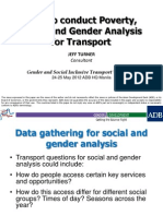 How To Conduct Poverty, Social and Gender Analysis For Transport